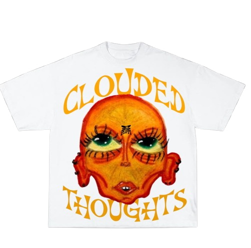 CLOUDED THOUGHTS ORANGE UFO TEE